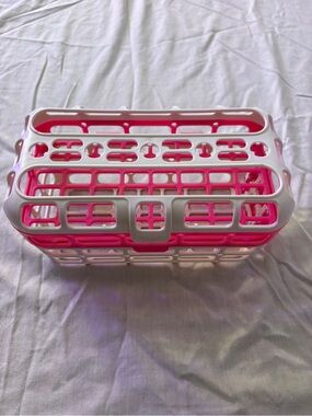 Munchkin Pink and White Plastic dishwasher Caddy